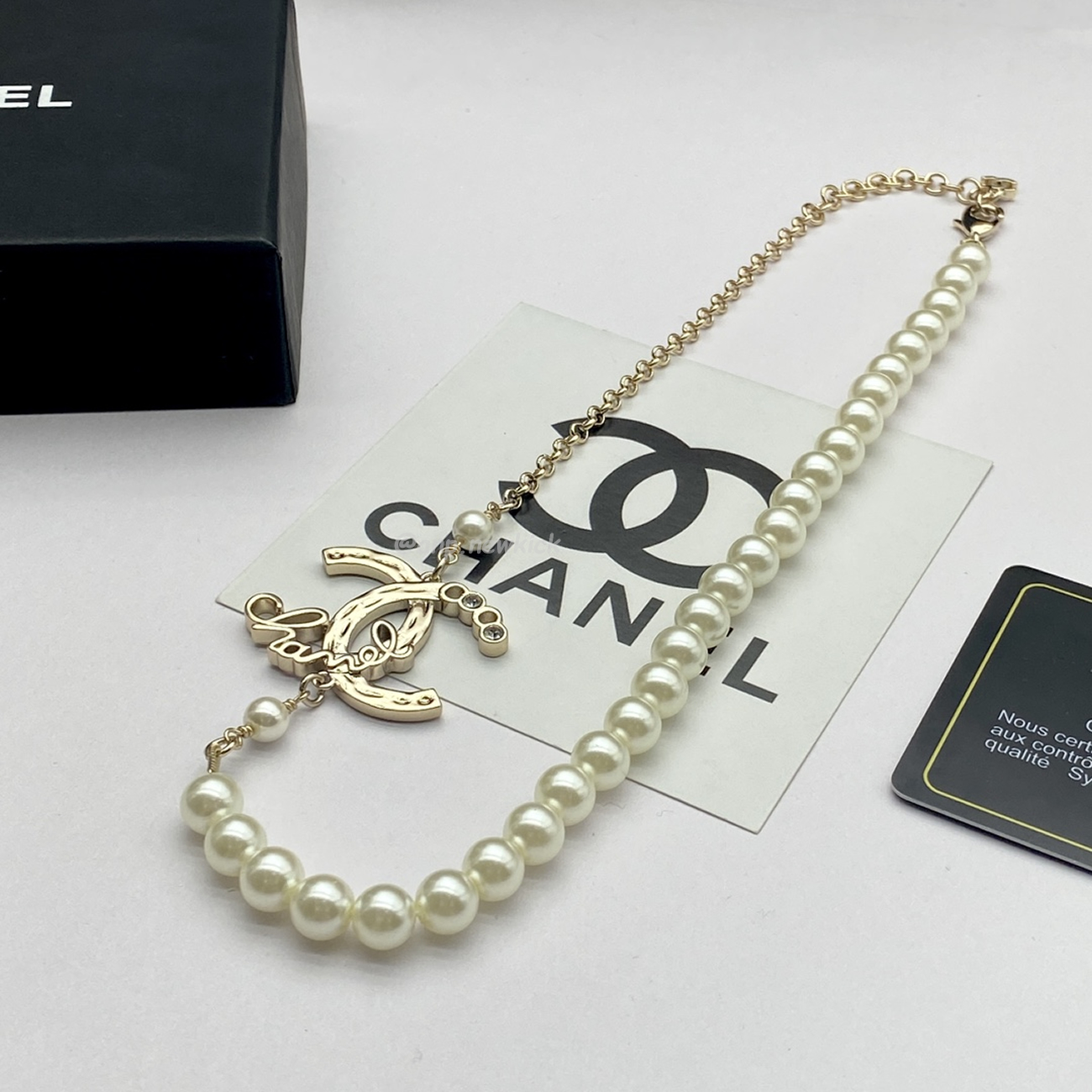 Chanel Cc Pearl Necklace (5) - www.newkick.vip